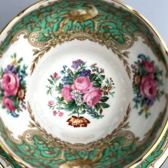 Vintage Coalport "MONTROSE Green" Tea Cup with Saucer Porcelain England - Picture 4 of 14